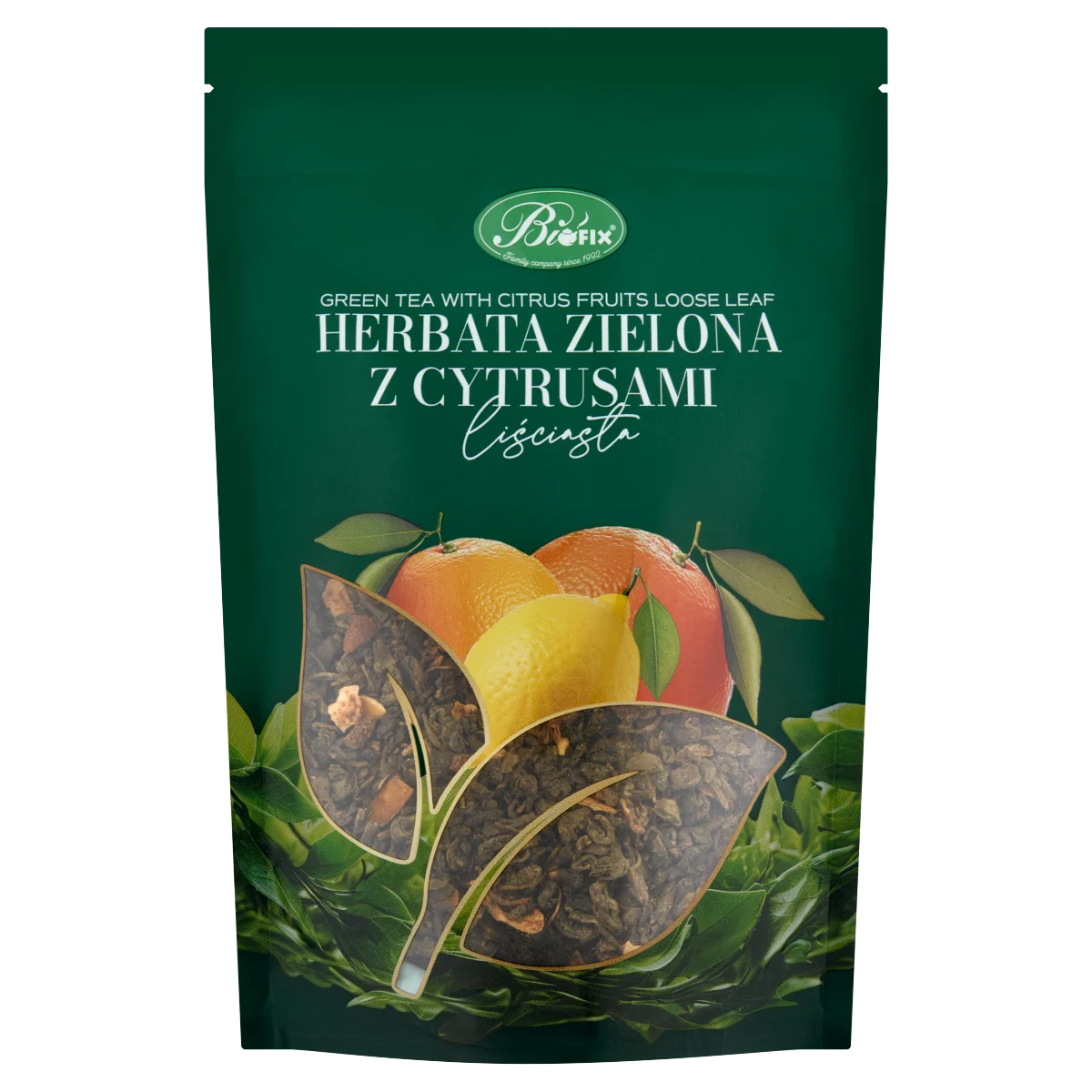 BiFIX Zielona z Cytrusami herbata liściasta, 100 g