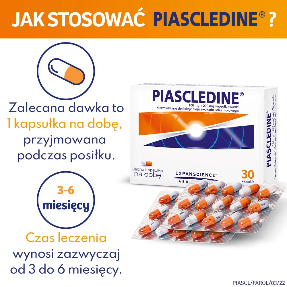Piascledine, 100 mg + 200 mg, 30 kapsułek 