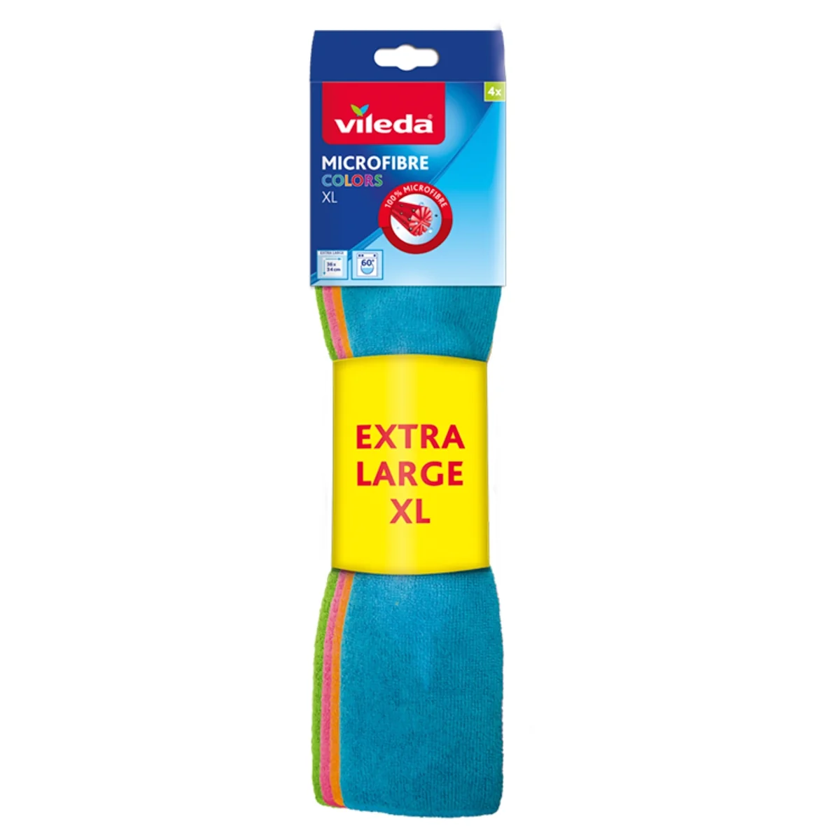 Vileda Microfibre Colors Extra Large XL ściereczka, 4 sztuki