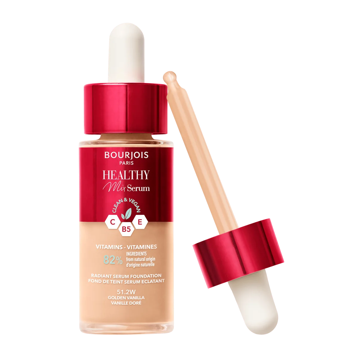 Bourjois Healthy Mix Clean & Vegan podkład do twarzy 51.2 Golden Vanilla, 30 ml