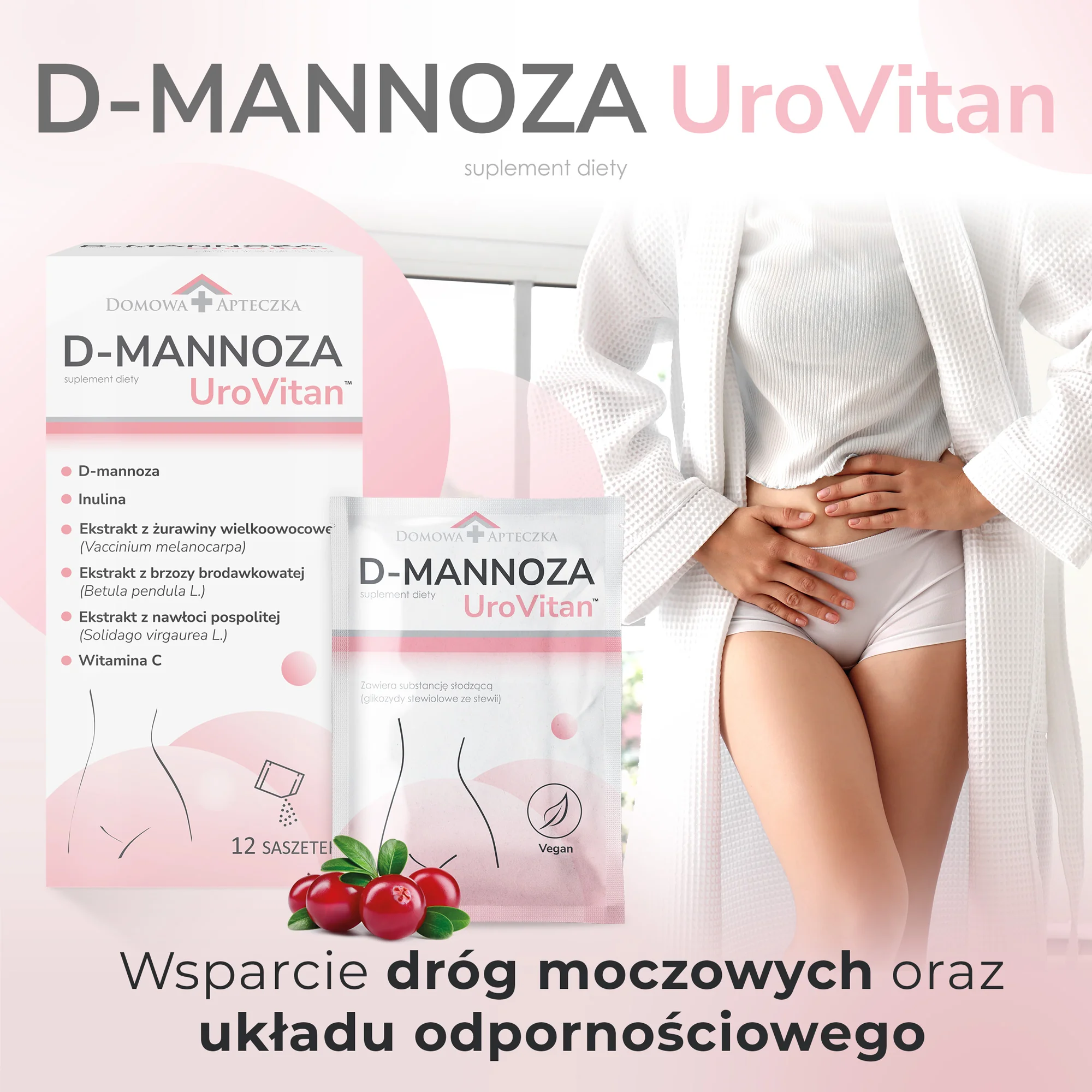 Domowa Apteczka D-Mannoza UroVitan 12 saszetek