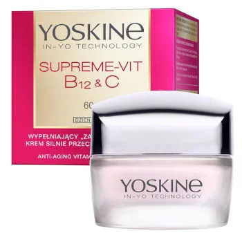Yoskine Supreme-Vit B12 & C wypełniający krem silnie przeciwzmarszczkowy do twarzy na dzień 60+ Yoskine Supreme-Vit B12 & C wypełniający krem silnie przeciwzmarszczkowy do twarzy na dzień 60+