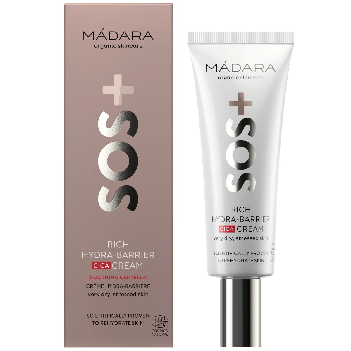 MÁDARA organic skincare SOS Hydra Barrier CICA krem silnie nawilżający, 40 ml