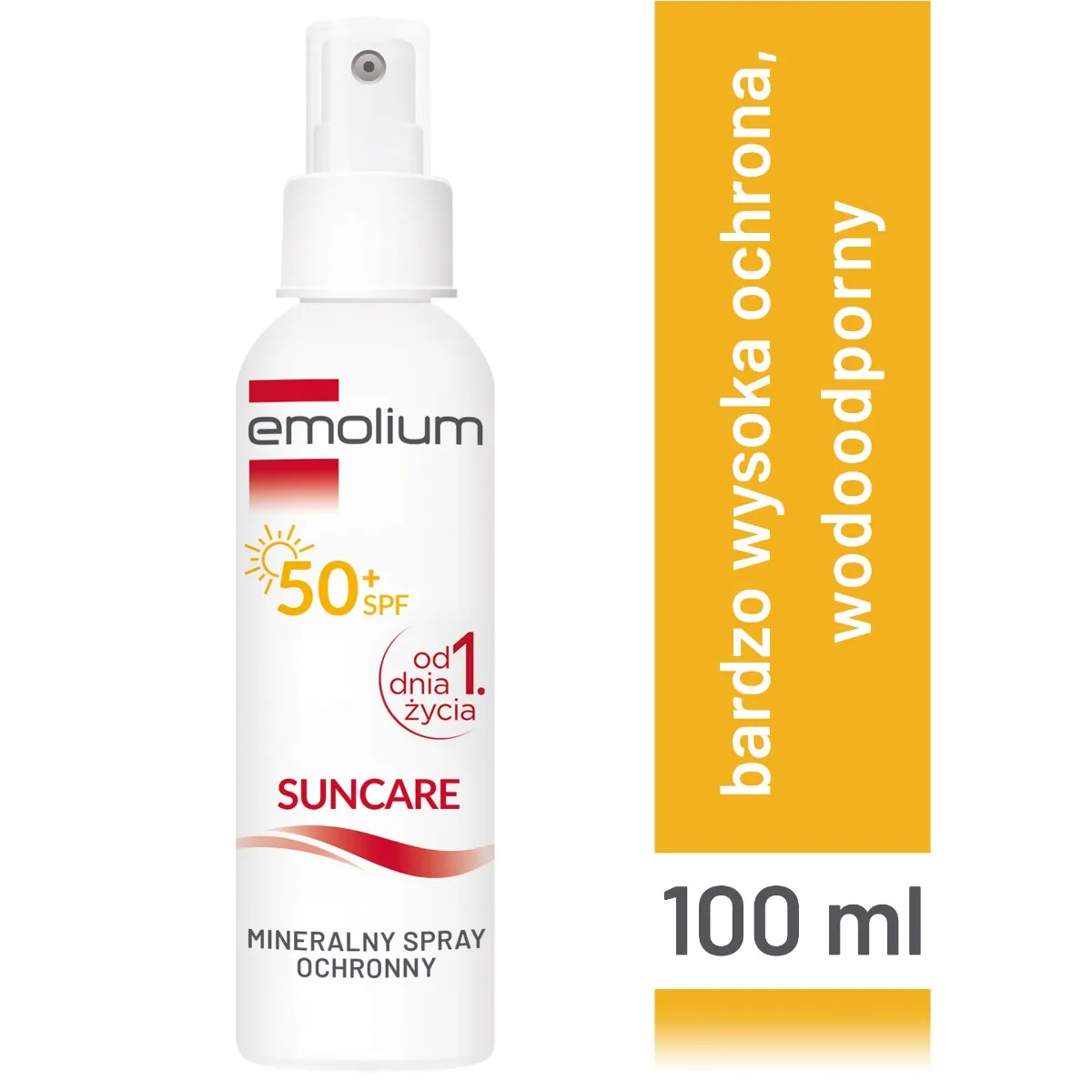 Emolium Suncare, mineralny spray ochronny SPF 50+, 100 ml