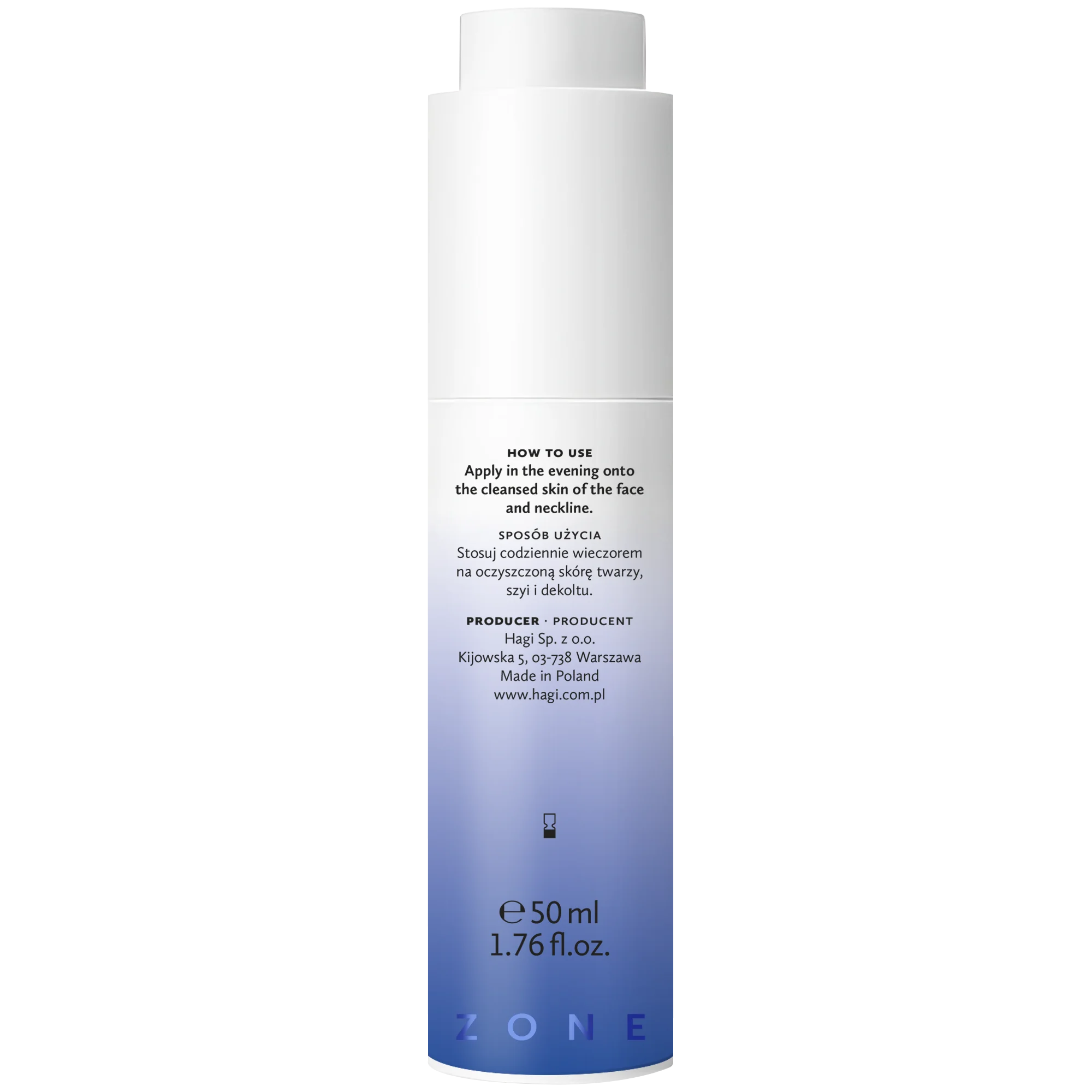 Hagi Aqua Zone krem odżywczo-nawilżający na noc cera wymagająca regeneracji, 50 ml