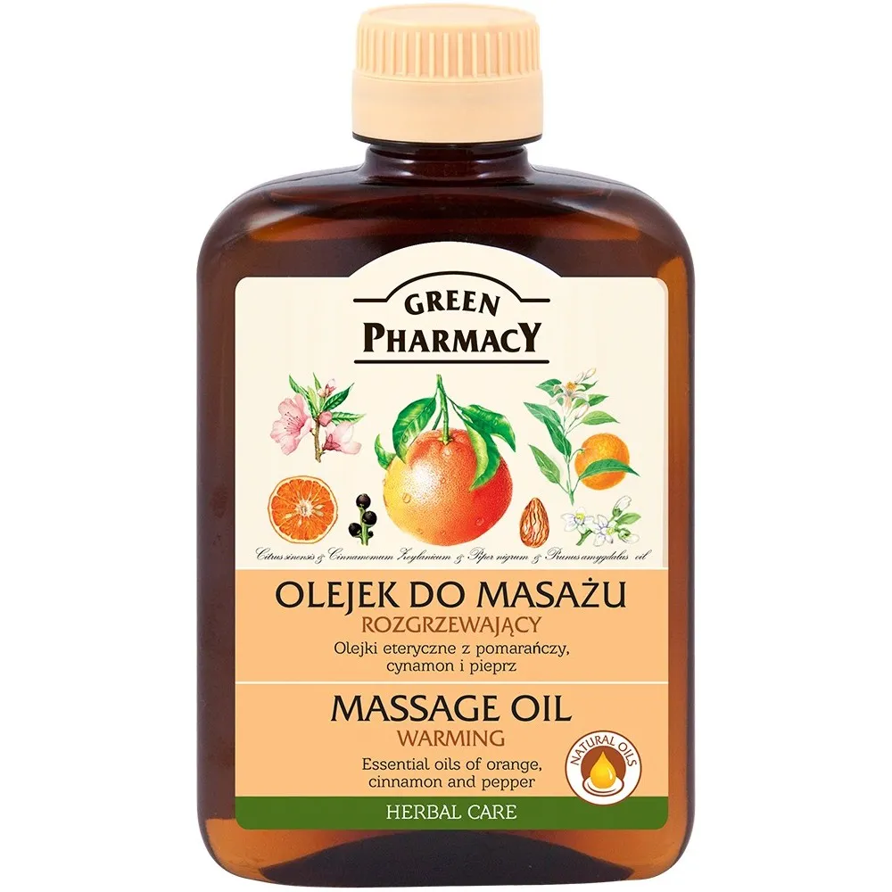 Green Pharmacy, olejek do masażu rozgrzewający, 200ml