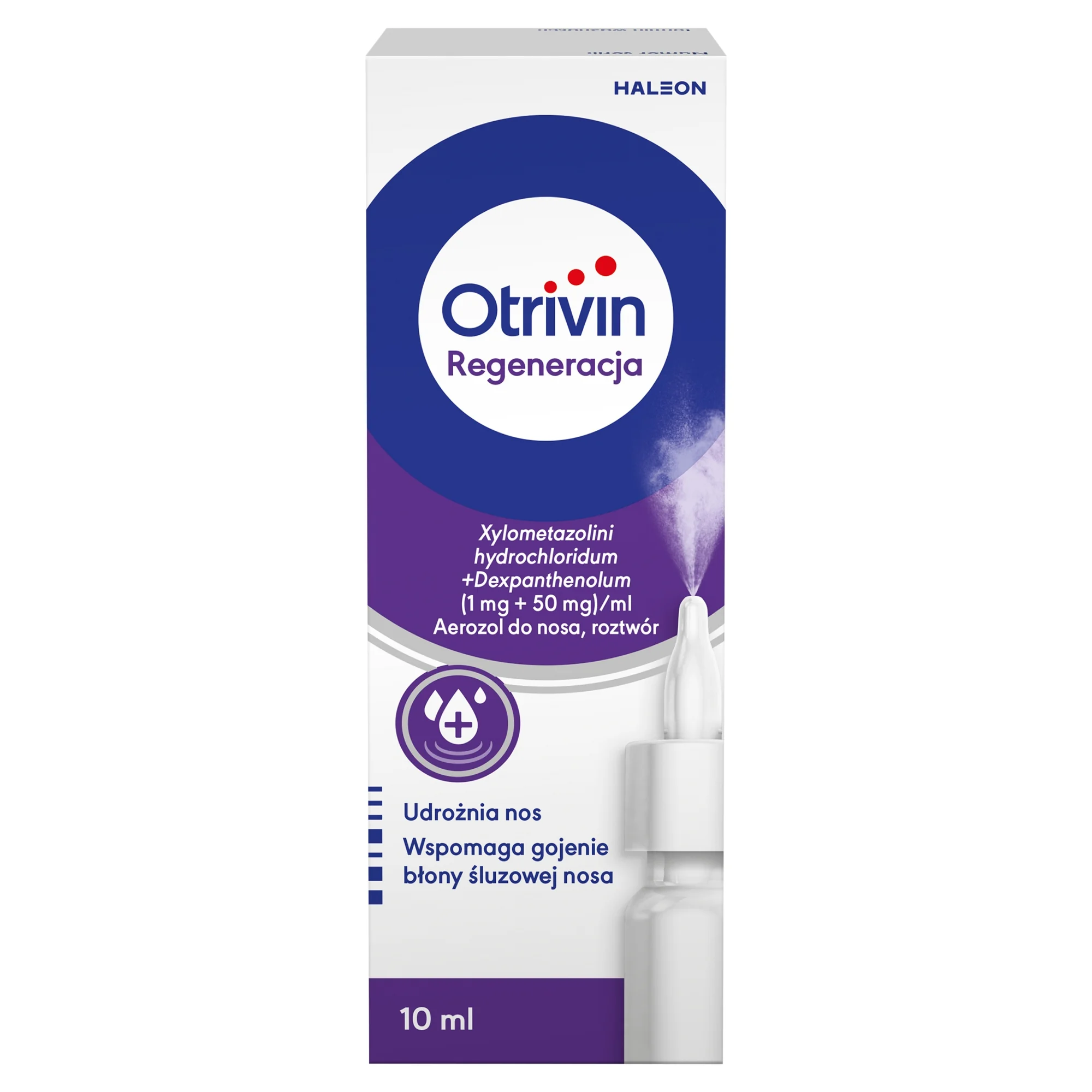Otrivin Regeneracja 1mg + 50mg/ml, aerozol do nosa, 10 ml