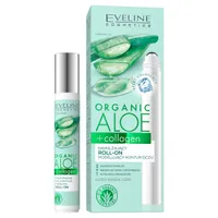 Eveline Cosmetics Organic Aloe + Collagen nawilżający roll-on pod oczy modelujący kontur, 15 ml