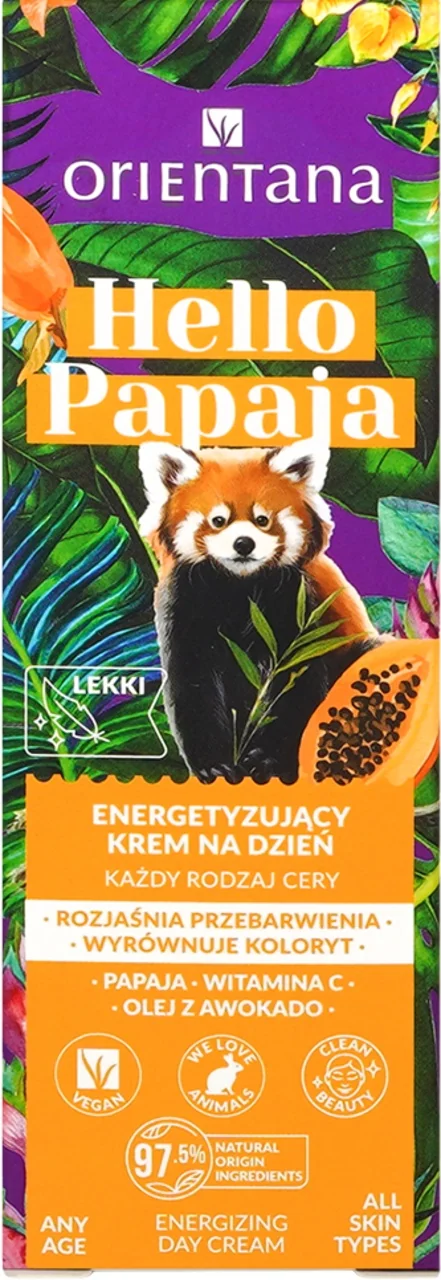 Orientana Hello Papaja energetyzujący krem do twarzy na dzień, 40 ml