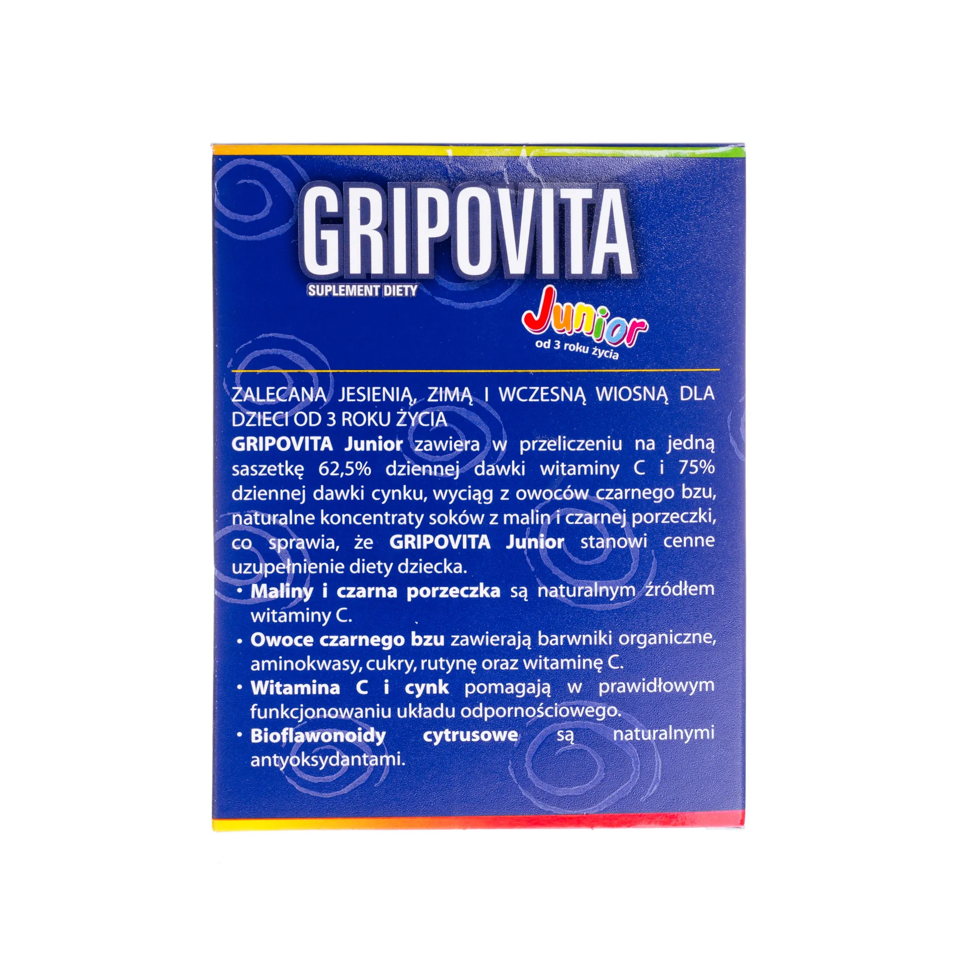 Gripovita Junior, suplement diety, 10 saszetek 