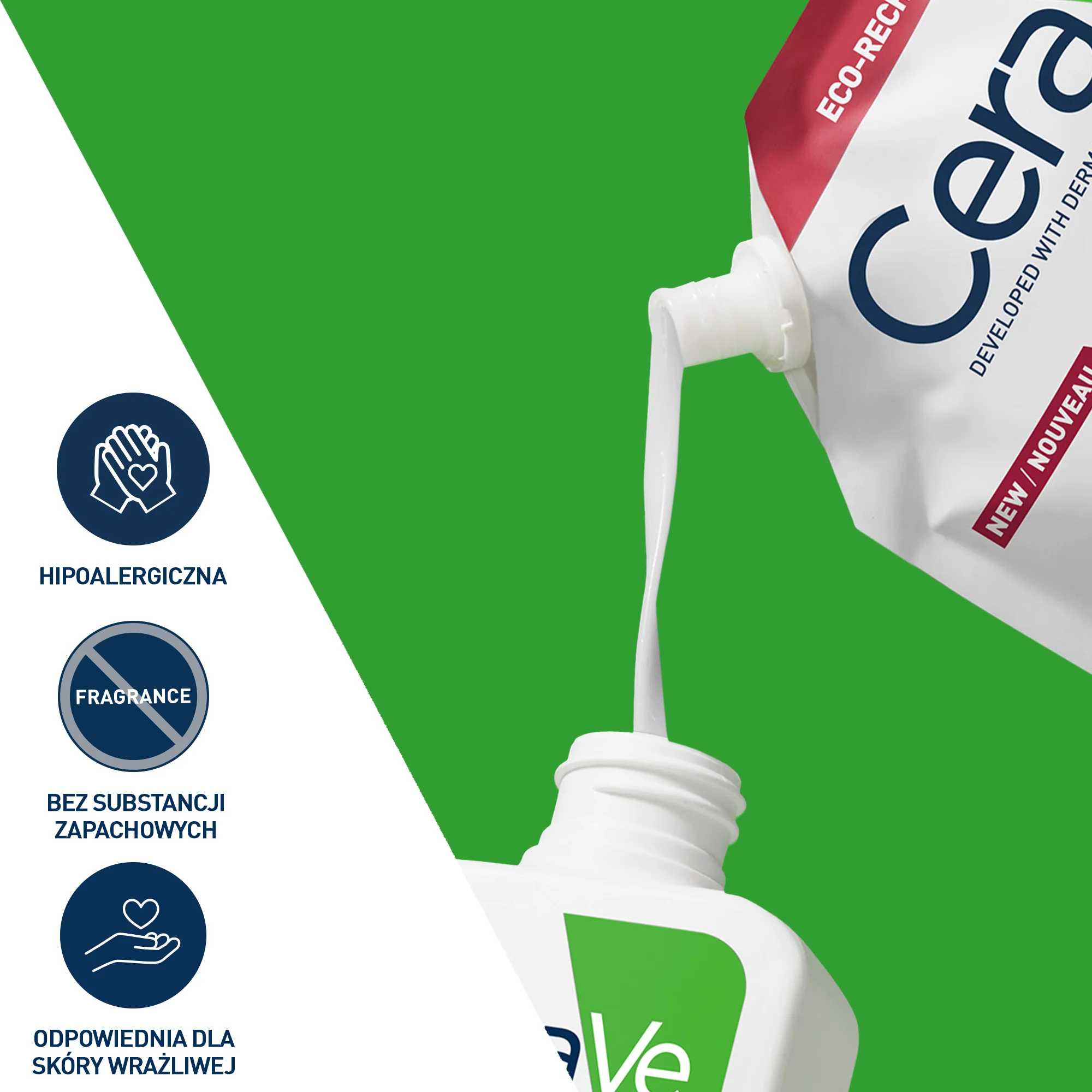 CeraVe nawilżająca emulsja do mycia, refill, 473 ml