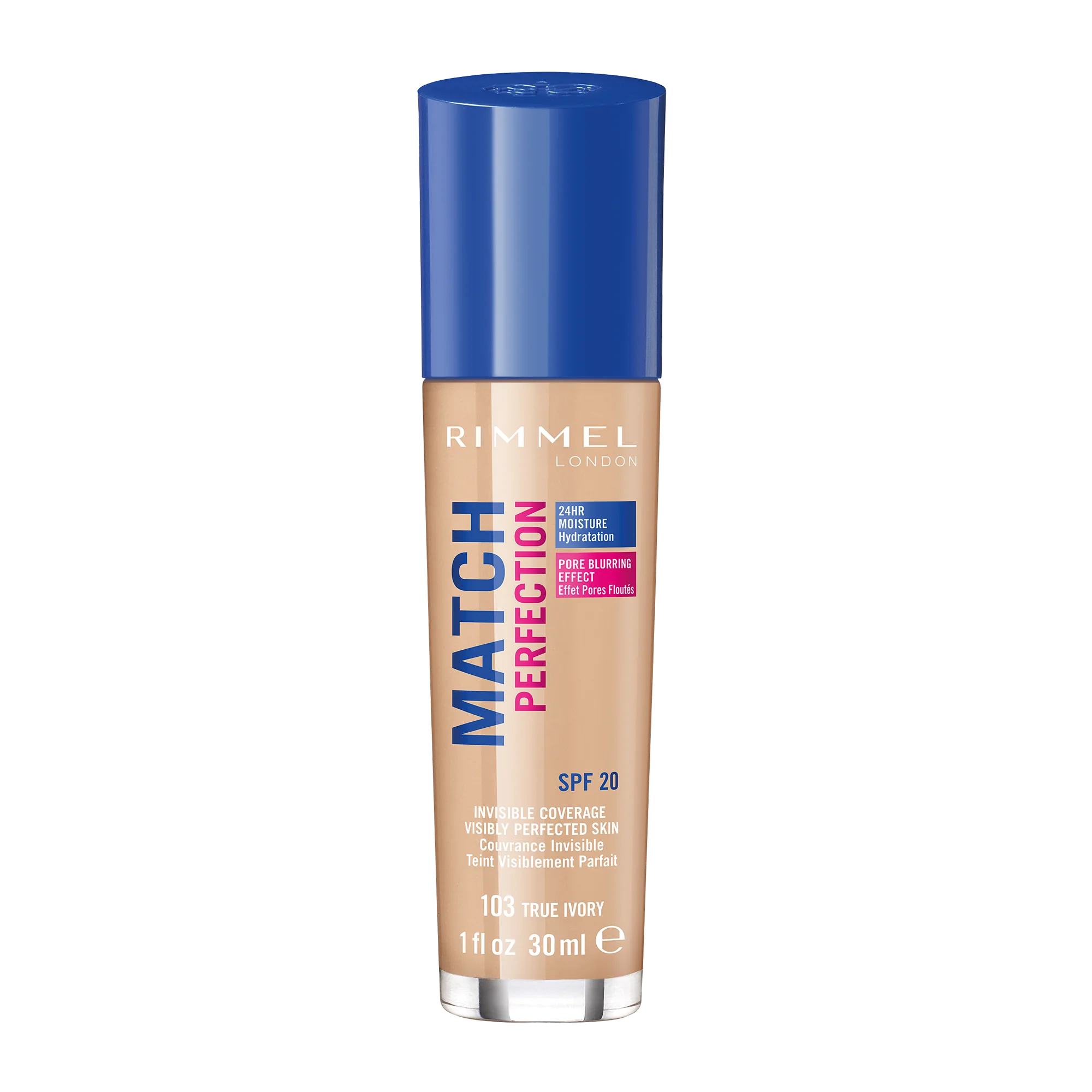 Rimmel Match Perfection podkład do twarzy 103 True Ivory, 30 ml