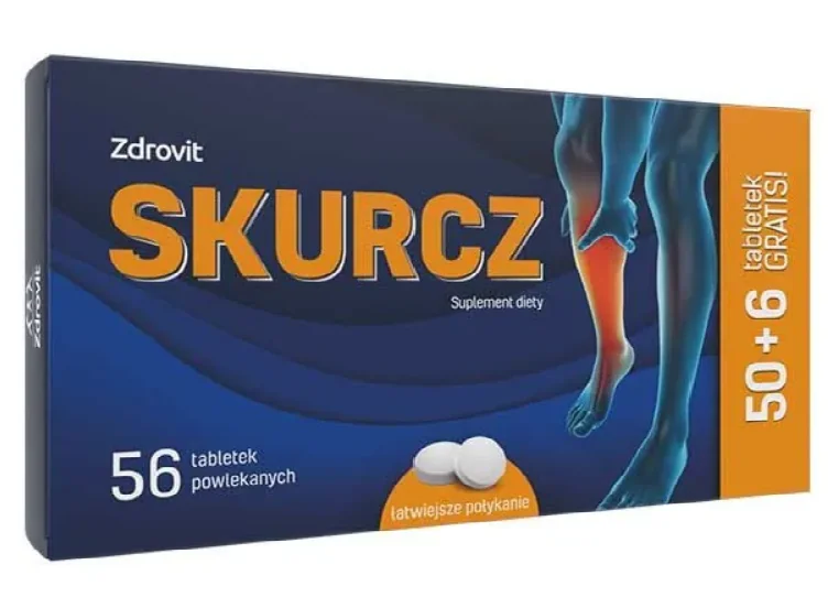 Zdrovit Skurcz suplement diety, 50 tabletek + 6 tabletek gratis