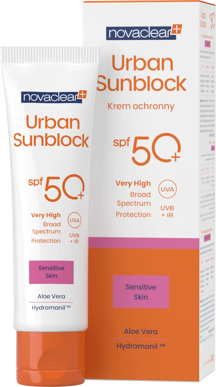 Novaclear Urban Sunblock krem ochronny do twarzy SPF 50+, 40 ml