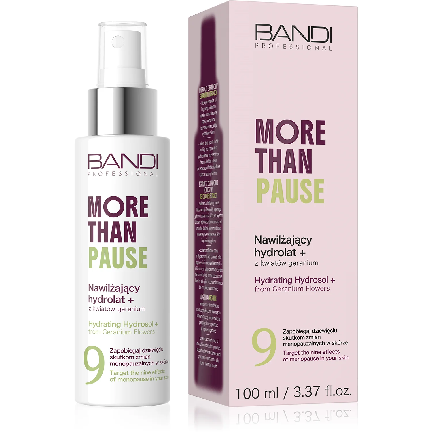 Bandi More Than Pause nawilżający hydrolat z kwiatów geranium, 100 ml