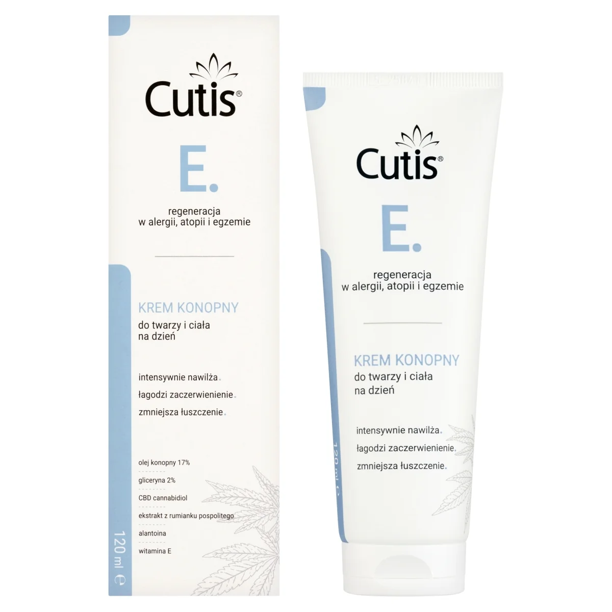 Cutis E-Egzema krem konopny 17% + CBD do skóry alergicznej i atopowej, 120 ml