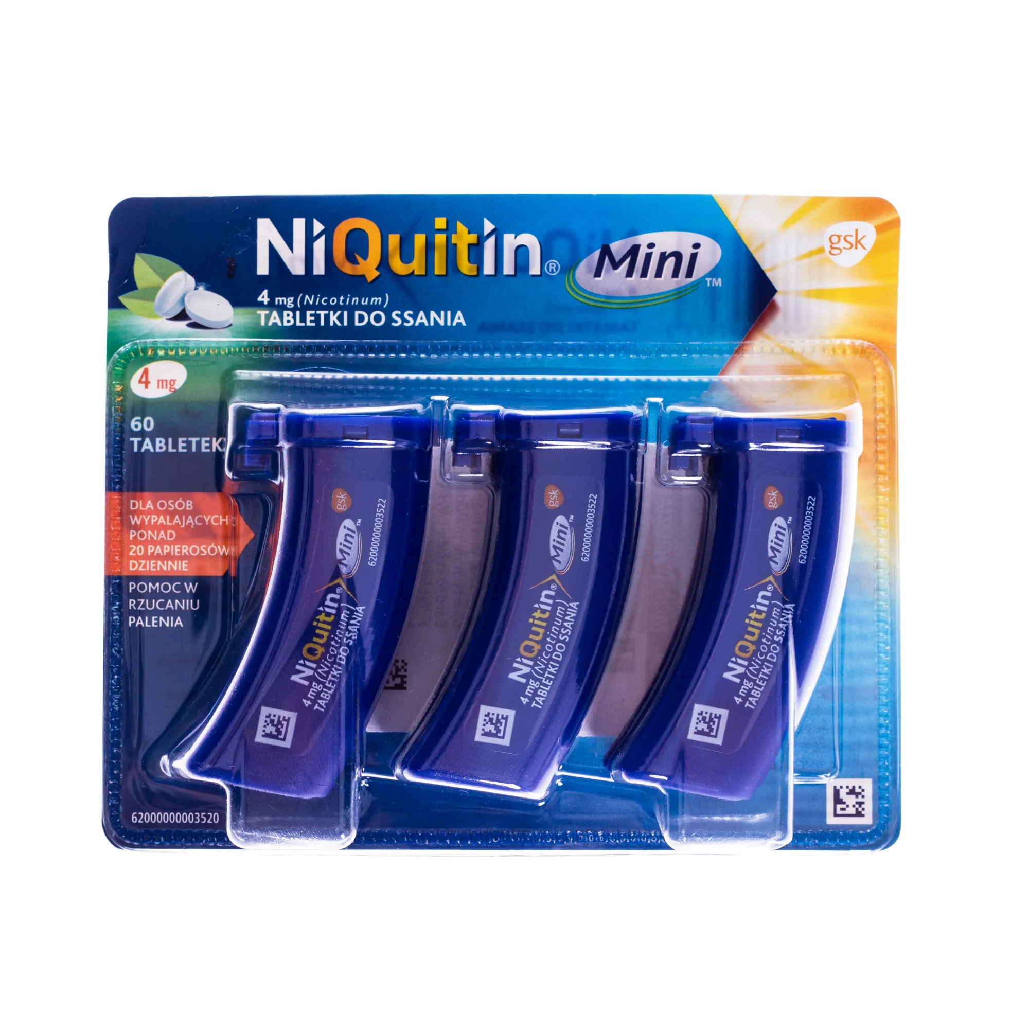 Niquitin Mini, 4 mg, 60 tabletek do ssania