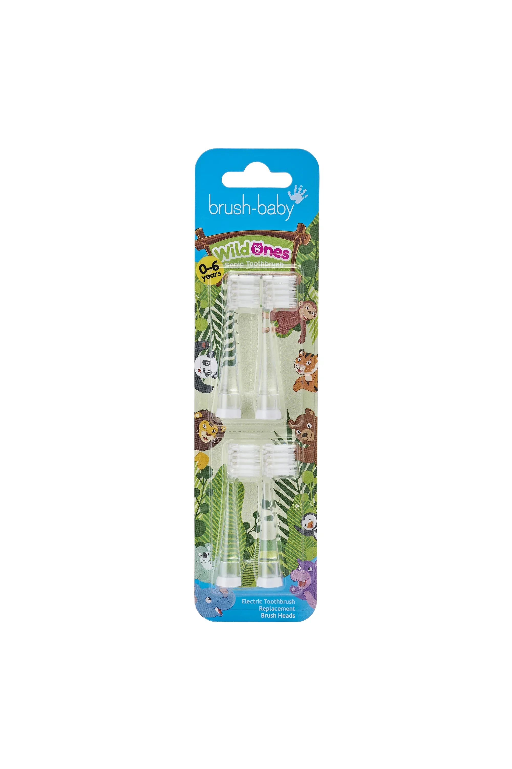 Brush-Baby WildOnes końcówki do szczoteczki sonicznej, 4 sztuki