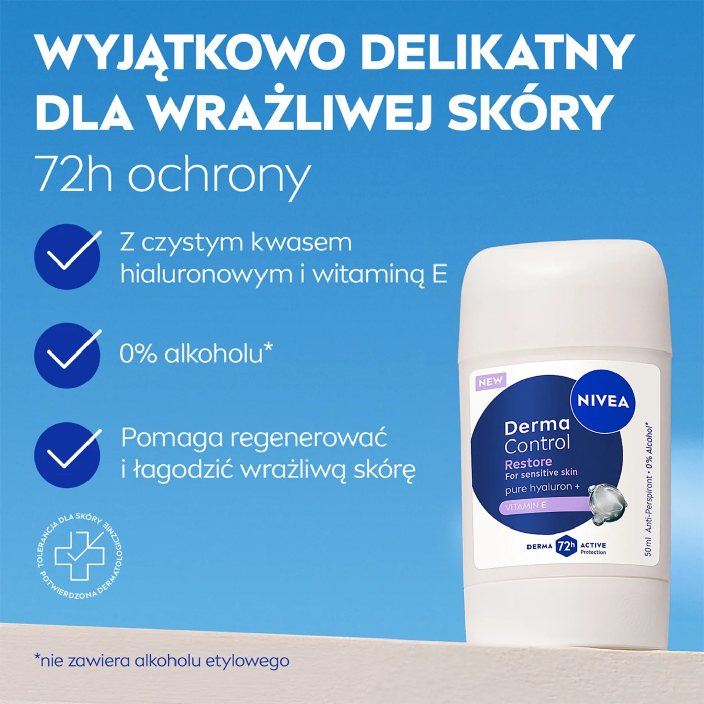 Nivea Derma Control Restore antyperspirant w sztyfcie, 50 ml