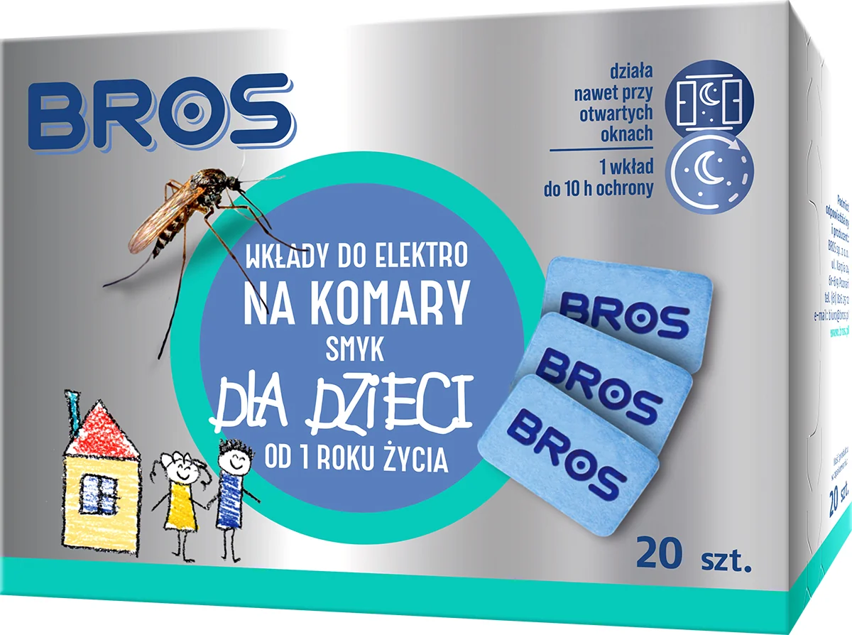 Bros wkłady do elektro na komary SMYK dla dzieci, 20 sztuk