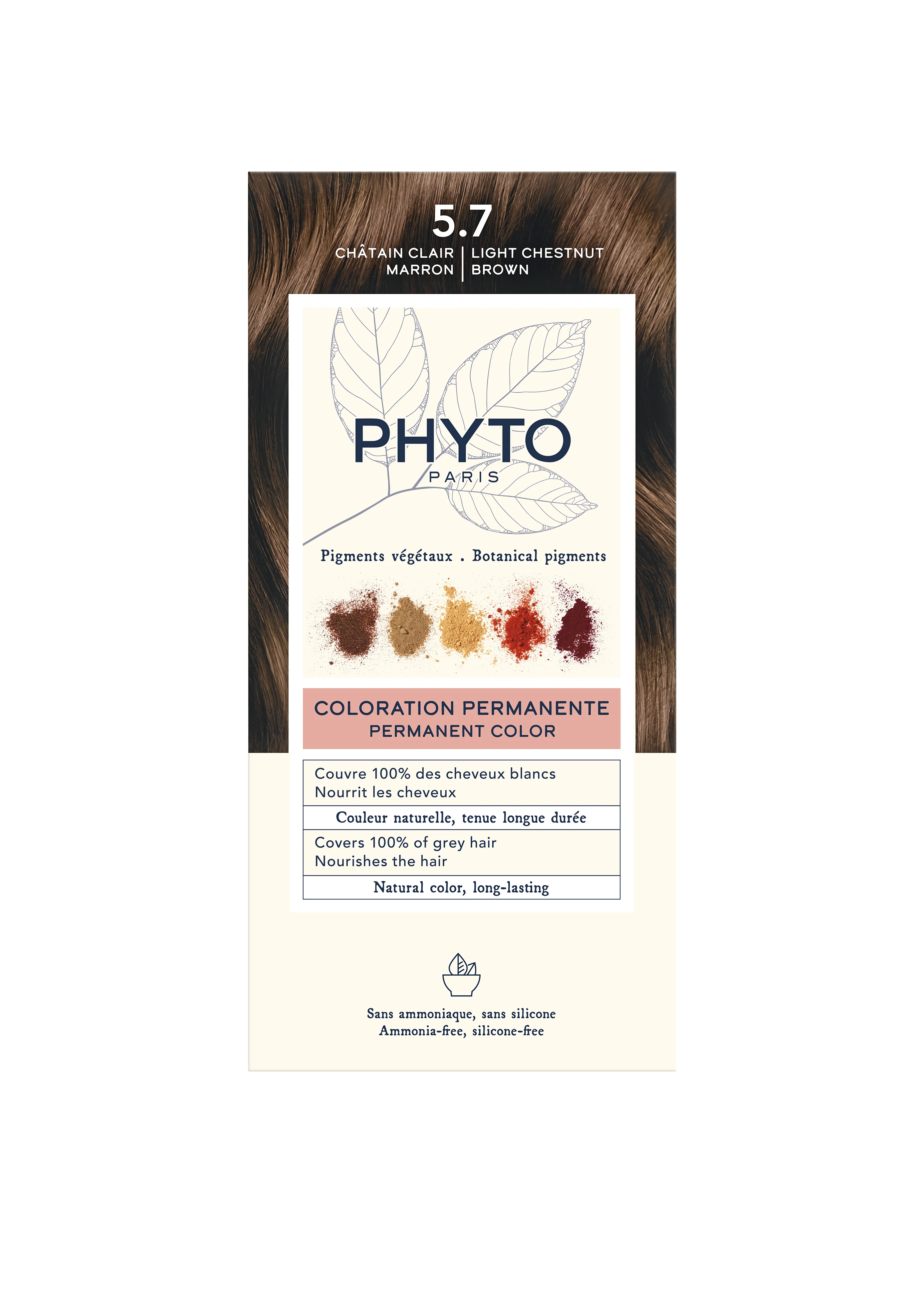 Phyto Color farba do włosów, 5.7 jasny kasztanowy brąz, 112 ml