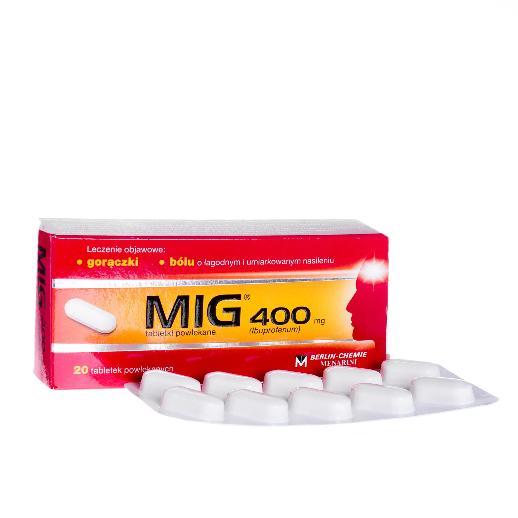 MIG 400 mg, 20 tabletek powlekanych 