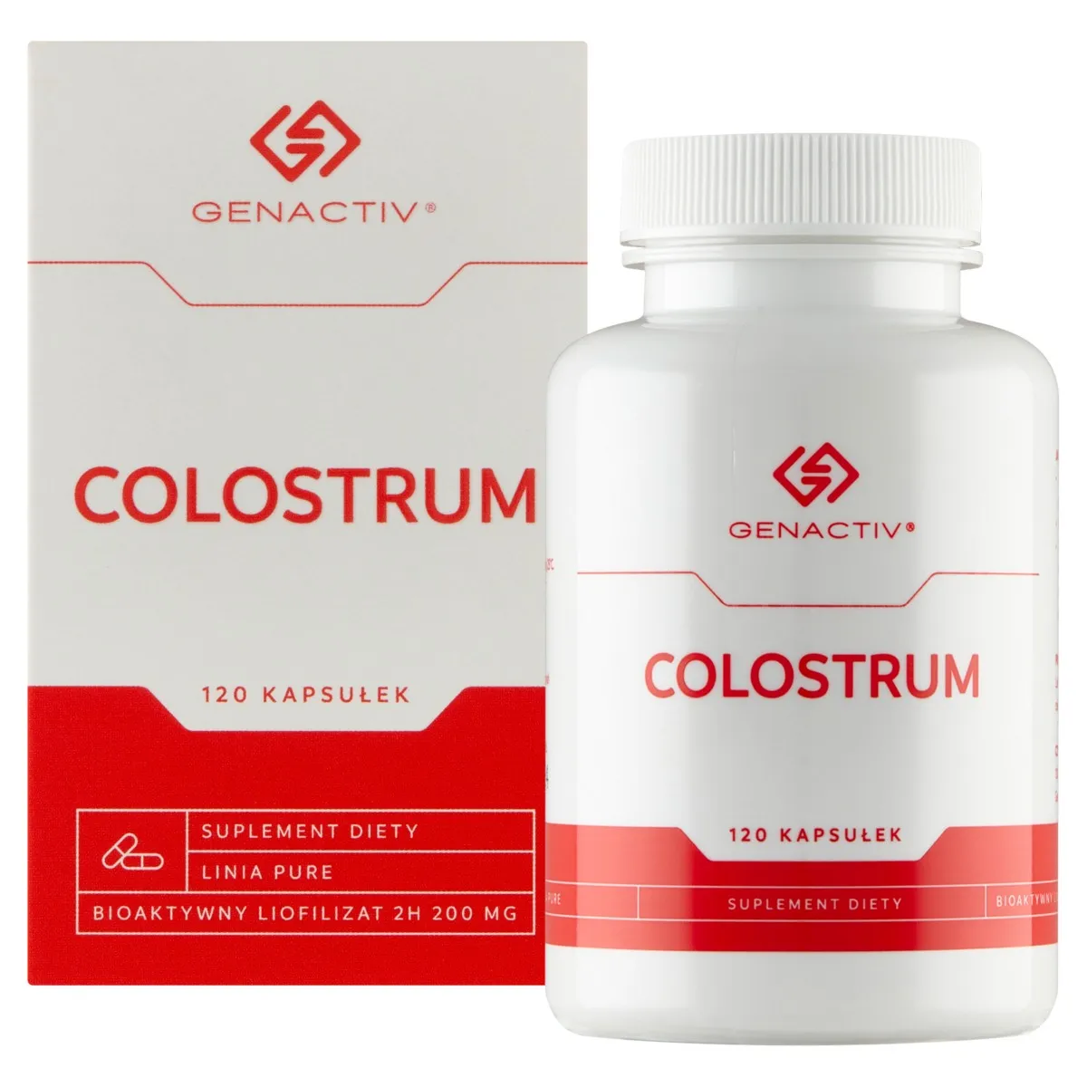 Colostrum Genactiv (Colostrigen), suplement diety, 120 kapsułek 