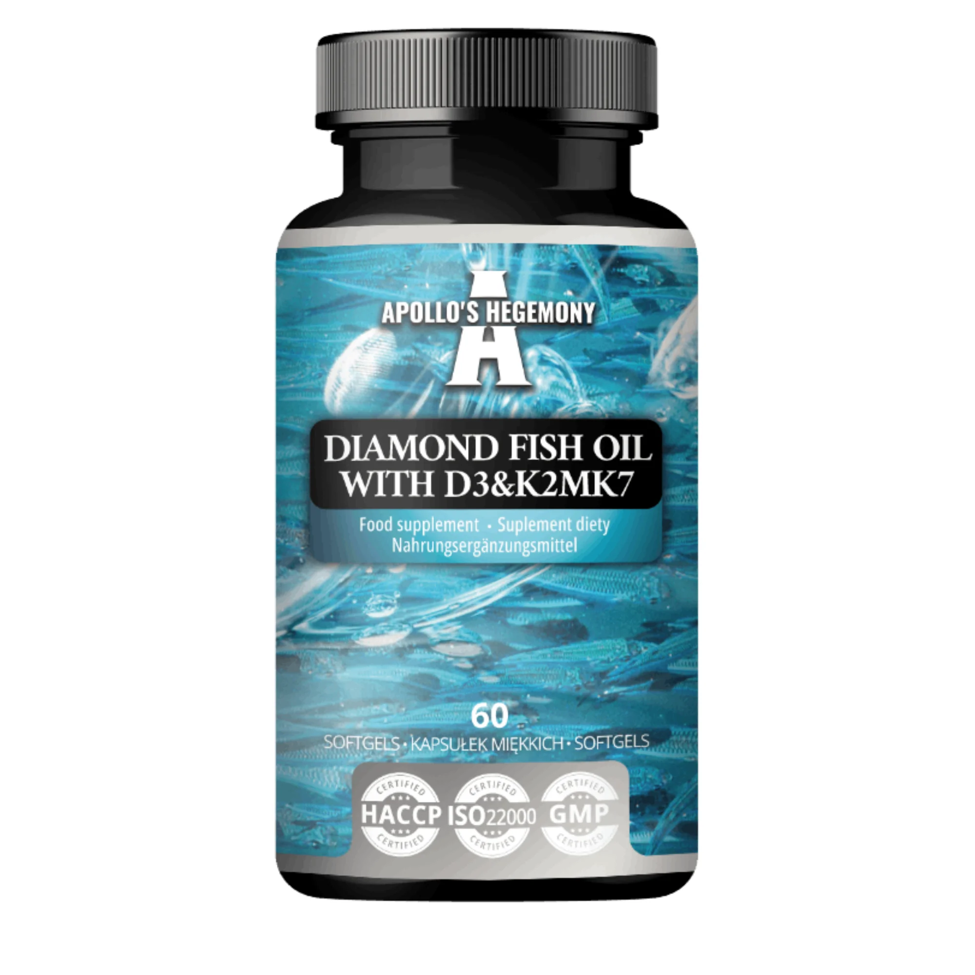 Apollo's Hegemony Diamond Fish Oil with D3 & K2MK7 60 kapsułek