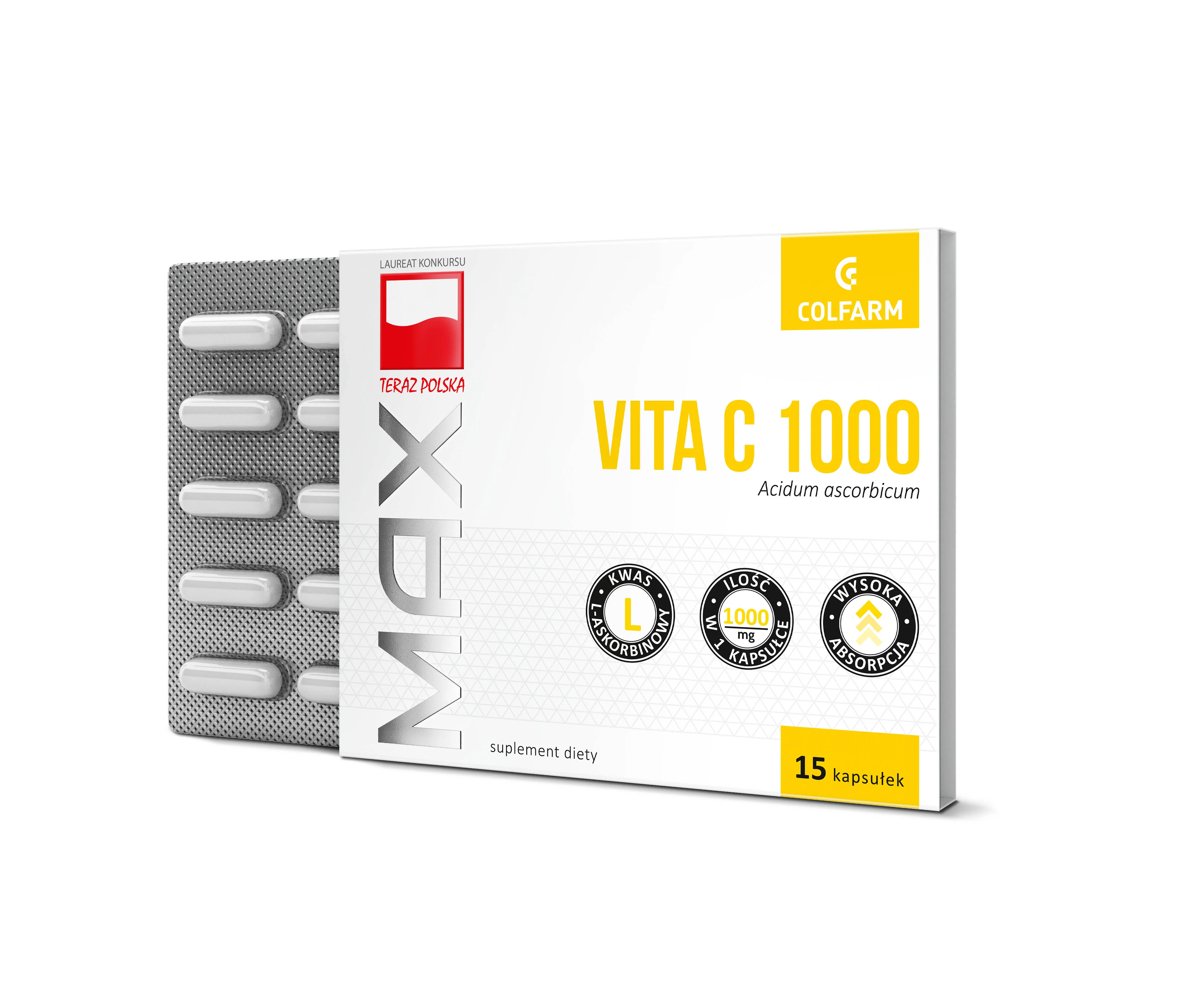Max Vita C 1000 suplement diety, 15 kapsułek
