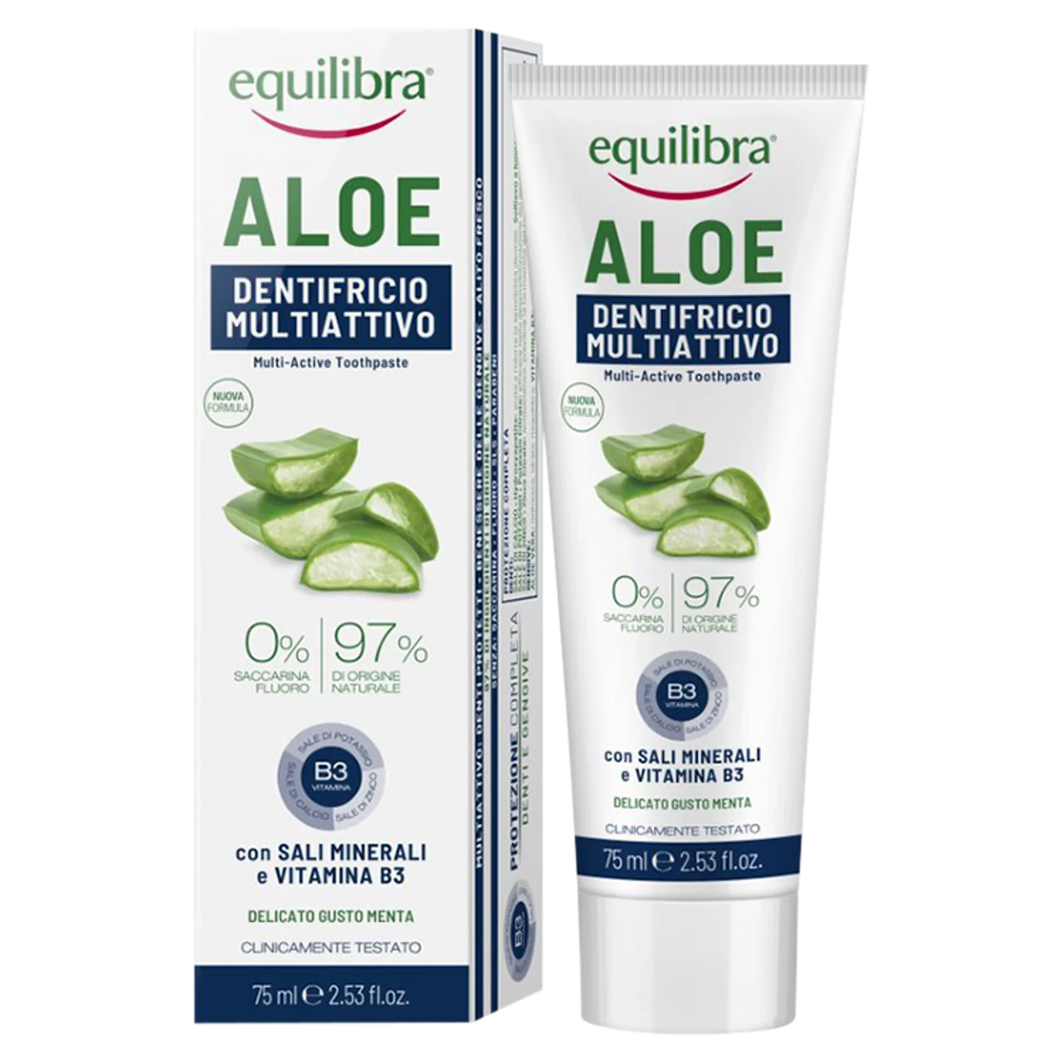 Equilibra Aloe pasta do zębów w żelu o potrójnym działaniu, 75 ml