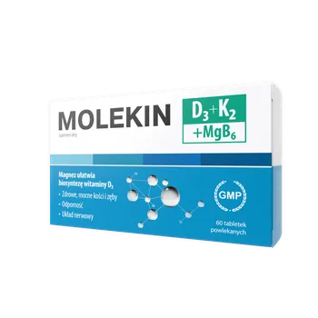 Molekin D3 + K2 + MgB6, suplement diety, 60 tabletek 