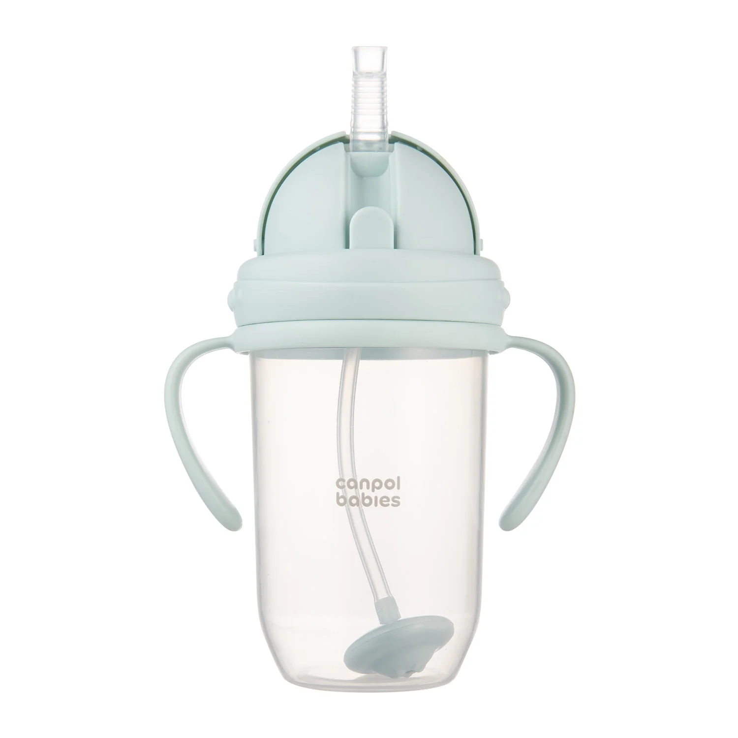 Canpol Babies kubek niekapek z rurką i odważnikiem zielony 270 ml, 1 sztuka