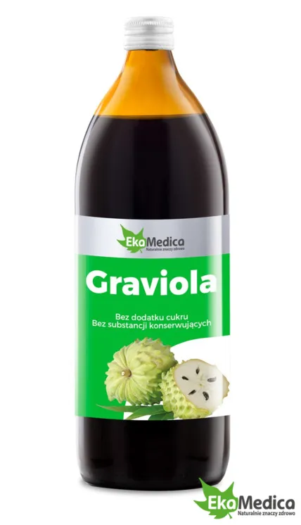 Ekamedica Graviola, suplement diety,  sok z owoców gravioli, 1000 ml