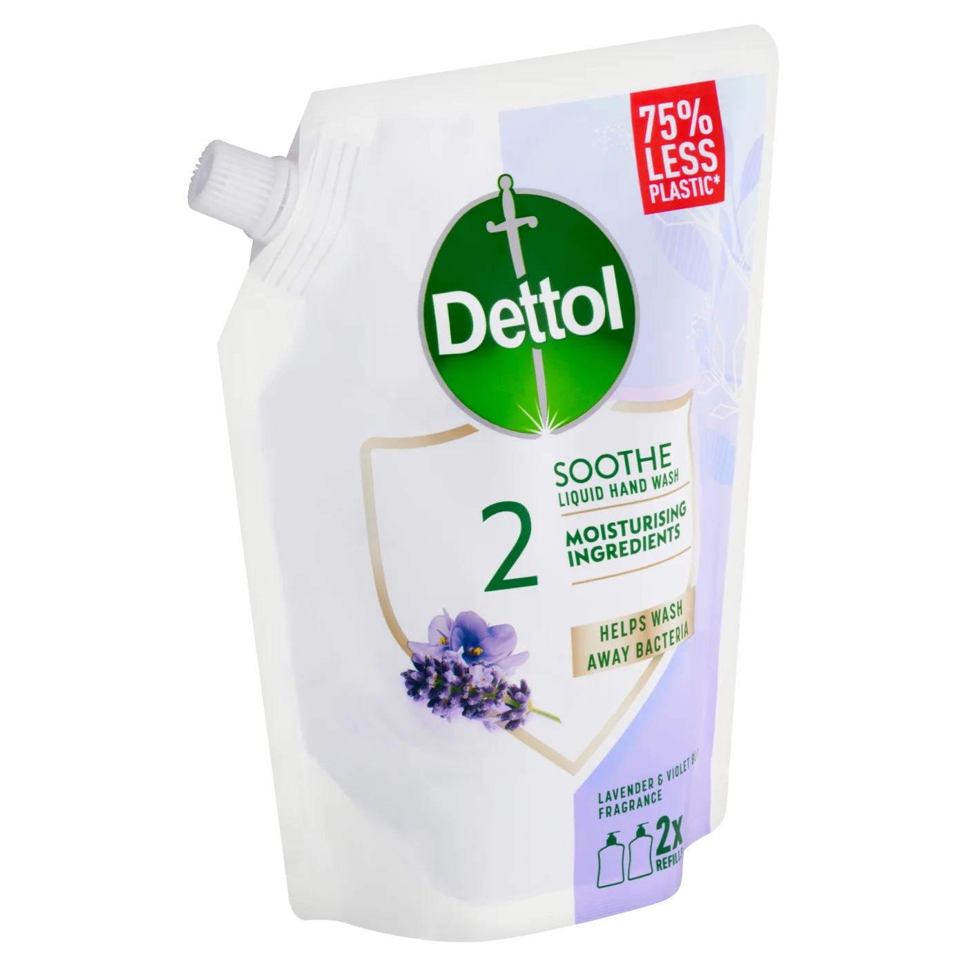 Dettol kojące mydło do rąk w płynie kwiaty lawendy i fiołka, refill, 500 ml