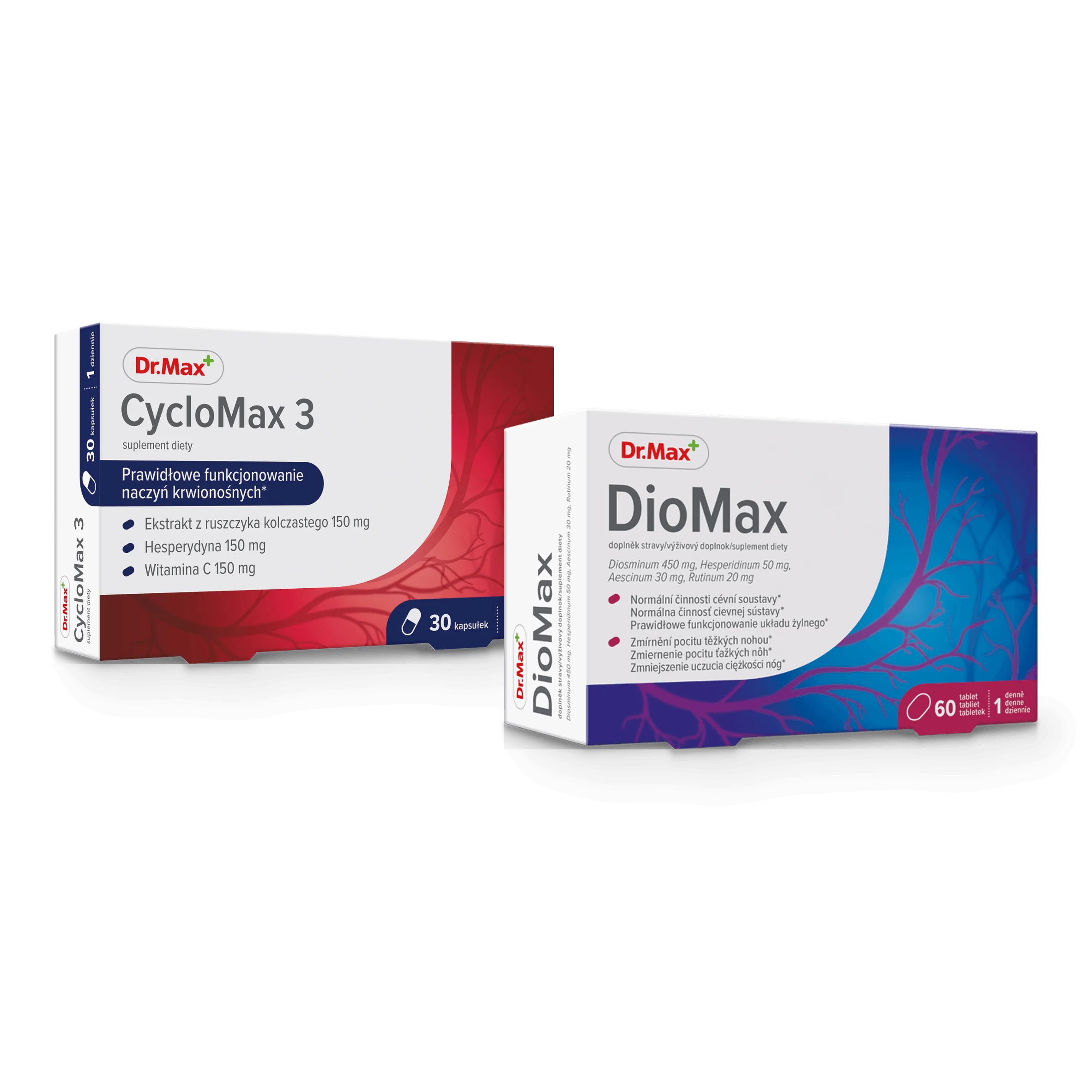 Komplet troski o żyły Diomax Dr.Max 60 tabletek + CycloMax 3 Dr. Max 30 kapsułek
