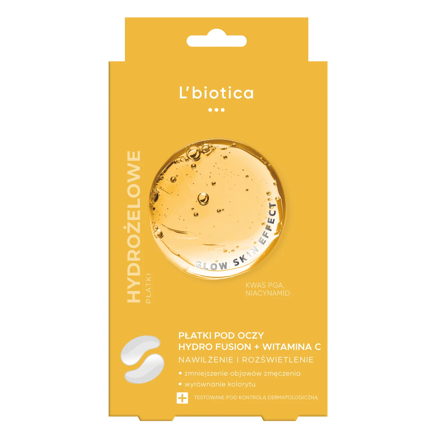 L'biotica Hydrożelowe płatki pod oczy z Witaminą C, 1 para