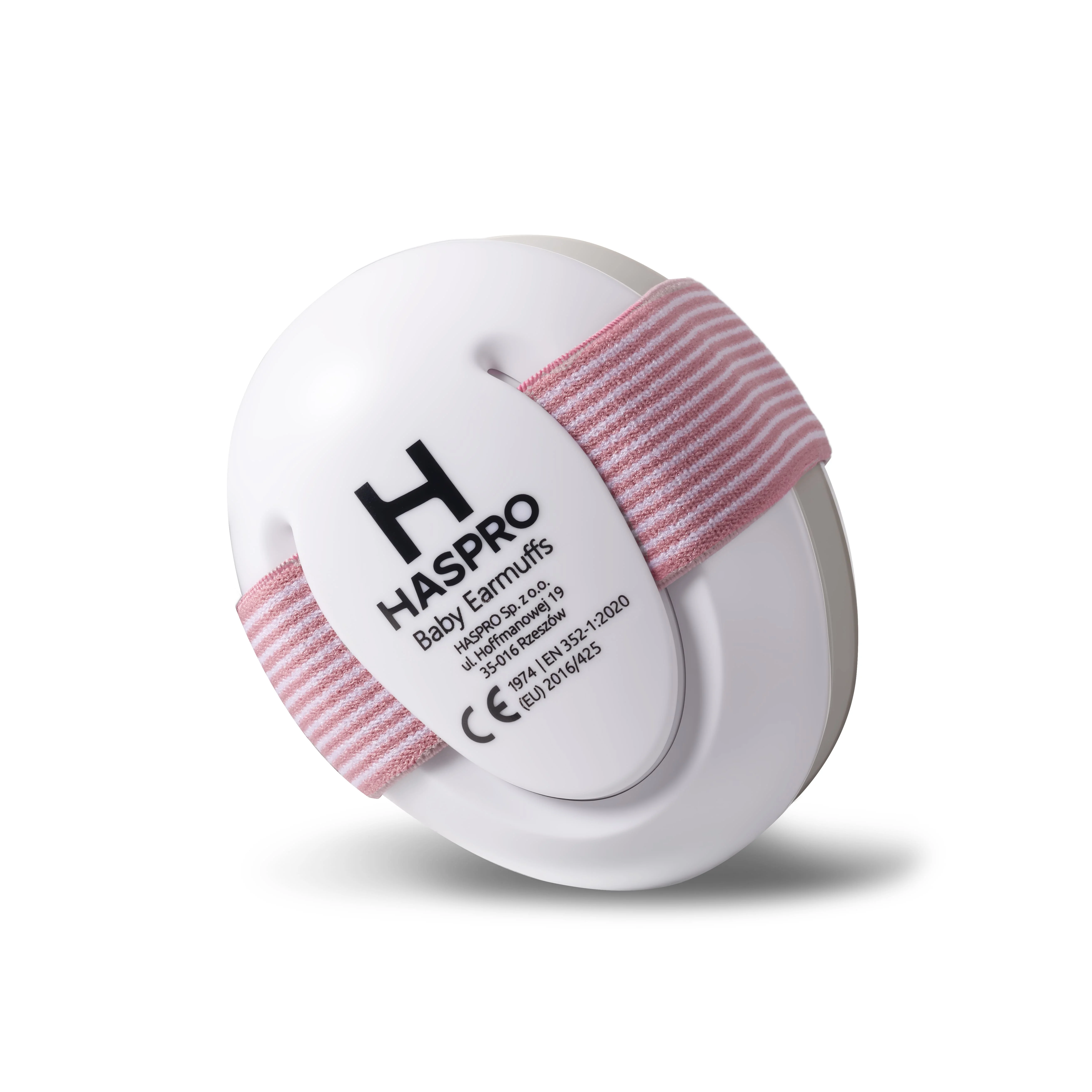 HASPRO Baby Earmuffs PINK 0+ różowe nauszniki dla dzieci i niemowląt, 1 sztuka