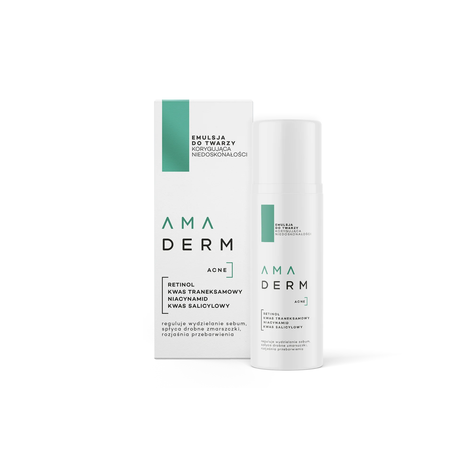 Amaderm Acne emulsja do twarzy korygująca niedoskonałości, 50 ml
