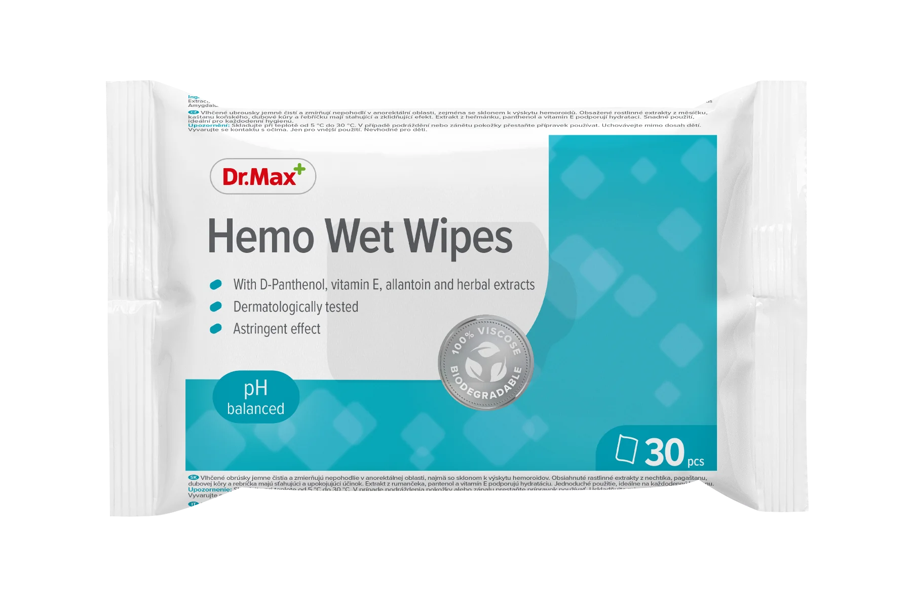Hemo Wet Wipes Dr. Max nawilżane chusteczki, 30 sztuk