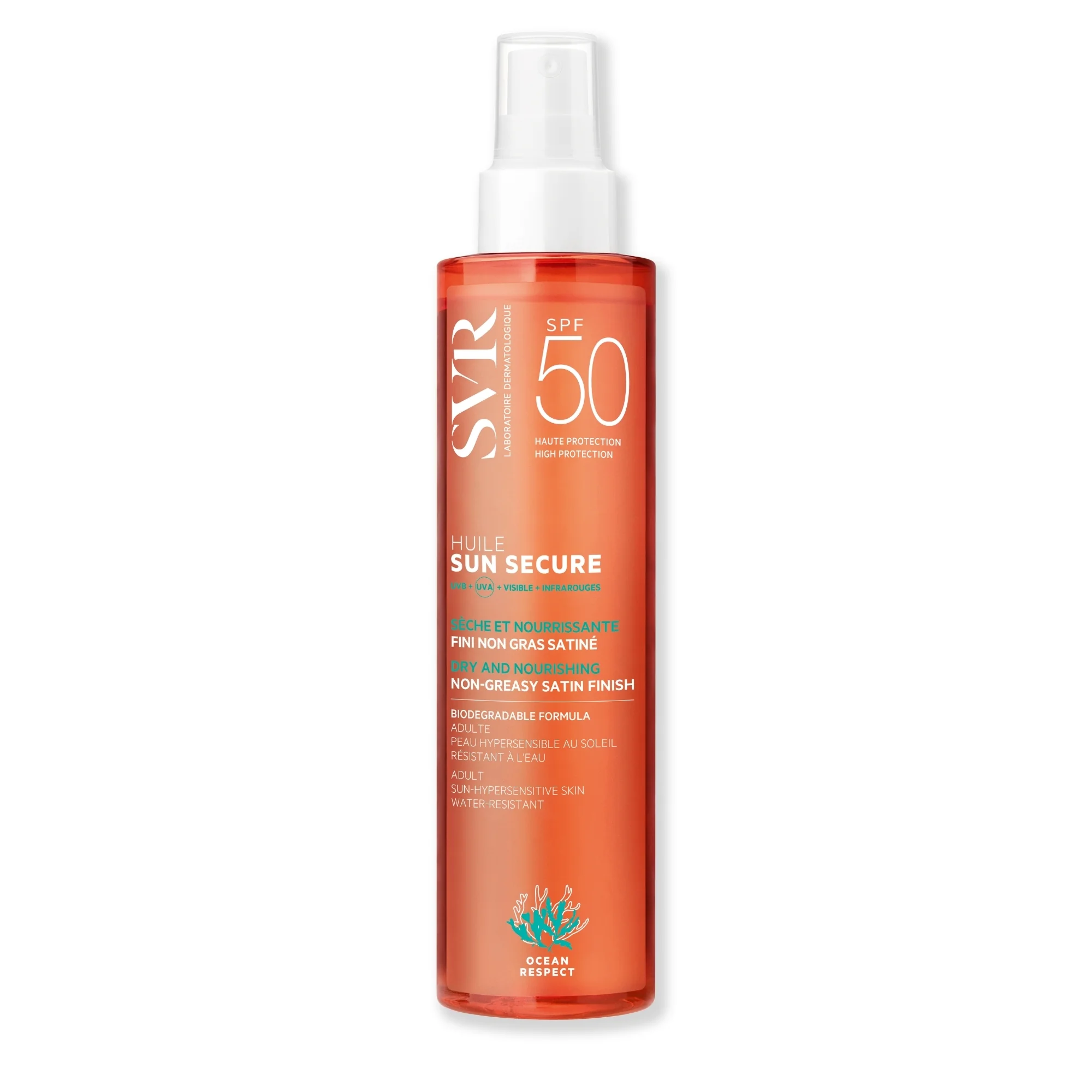 SVR Sun Secure Huile biodegradowalny olejek SPF 50, 200 ml