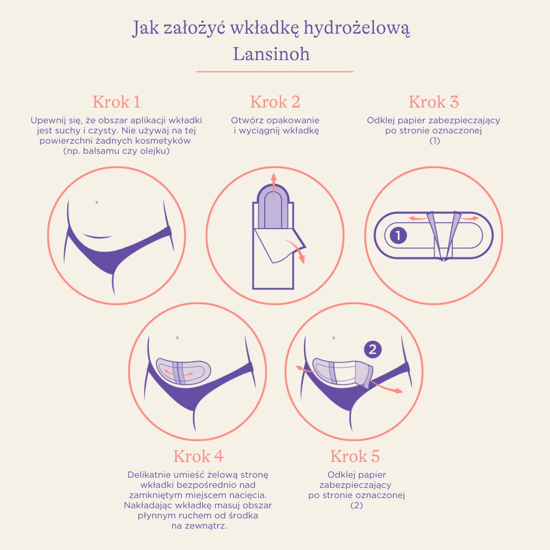 Lansinoh wkładki hydrożelowe po cesarskim cięciu, 2 szt.