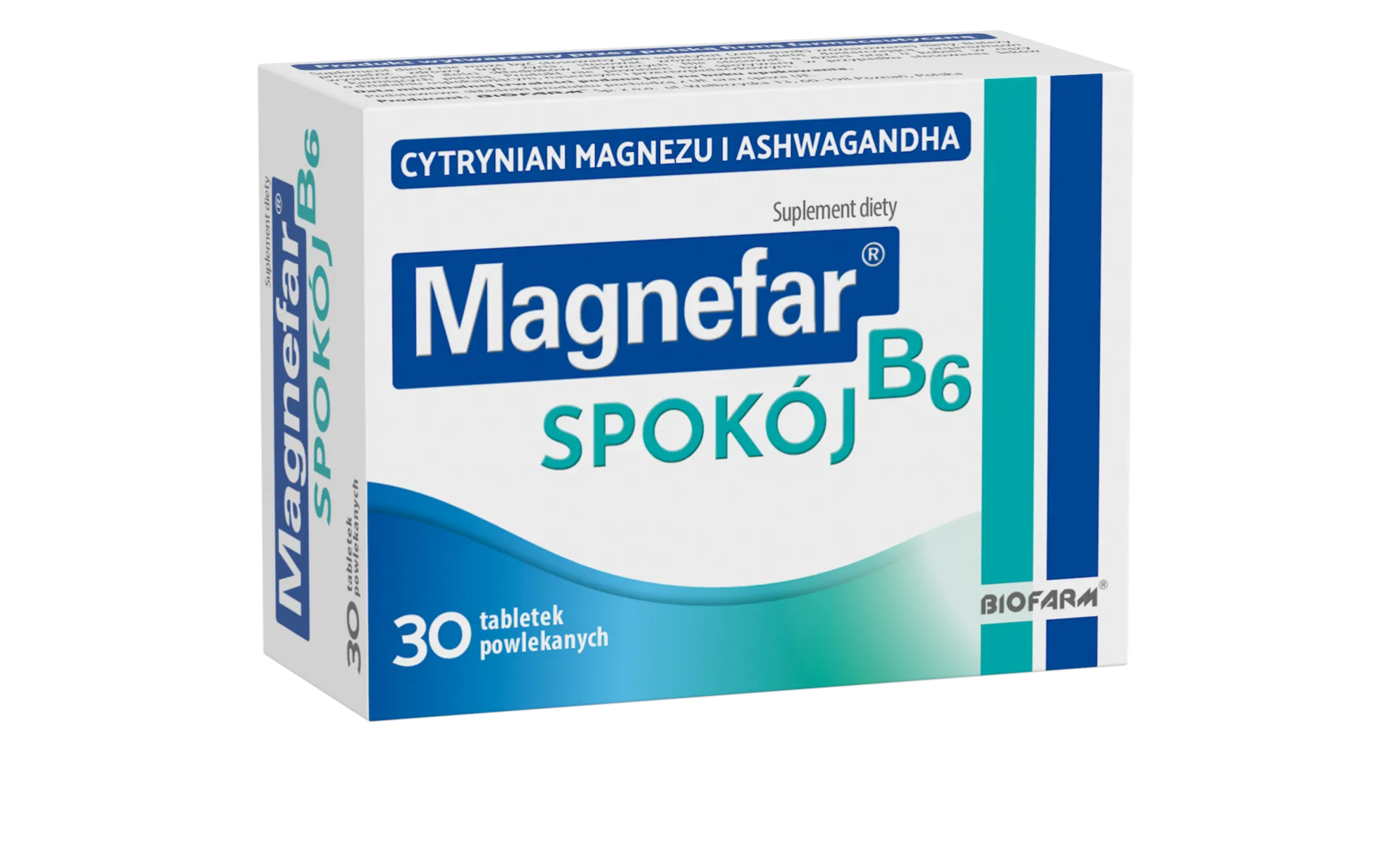 Magnefar B6 Spokój, suplement diety, 30 tabletek powlekanych