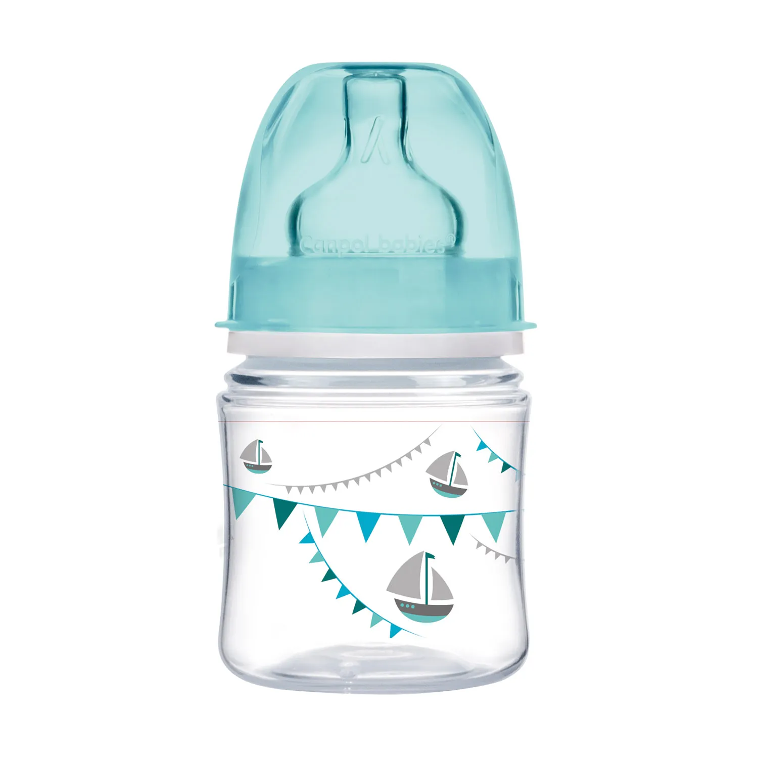 Canpol Babies, butelka antykolkowa, przepływ wolny, od urodzenia 35/228_blu, 120 ml 