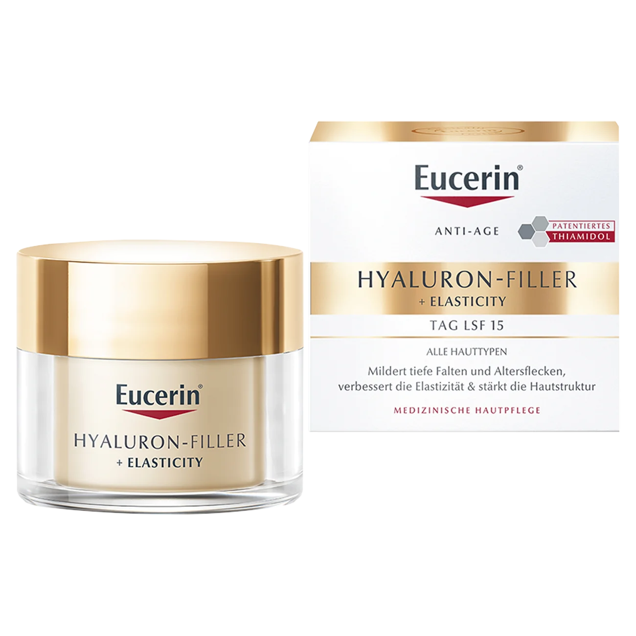 Eucerin Hyaluron-Filler + Elasticity przeciwzmarszczkowy krem na dzień do skóry dojrzałej SPF 15, 50 ml