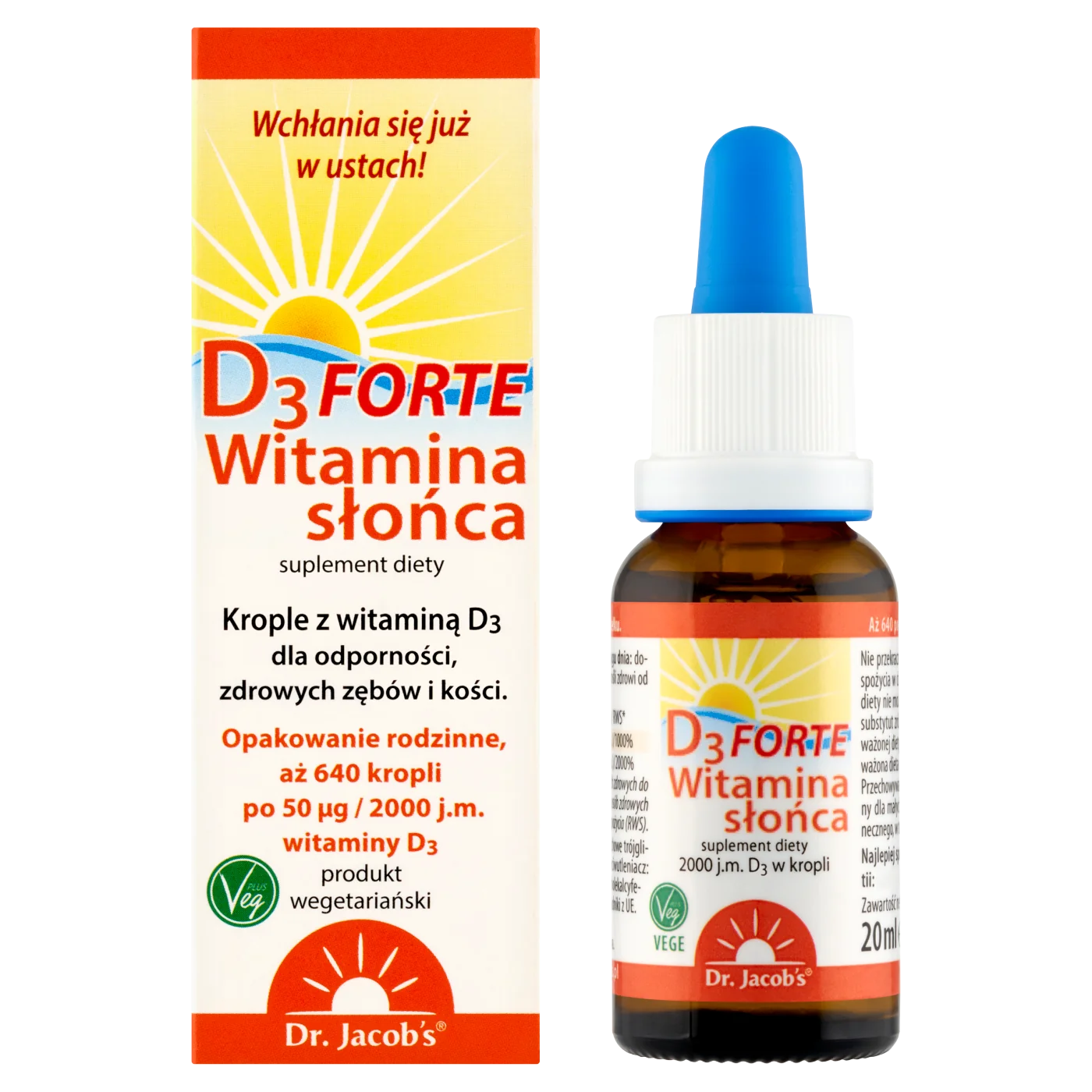 Dr. Jacob's Witamina D3 Forte krople doustne, 20 ml