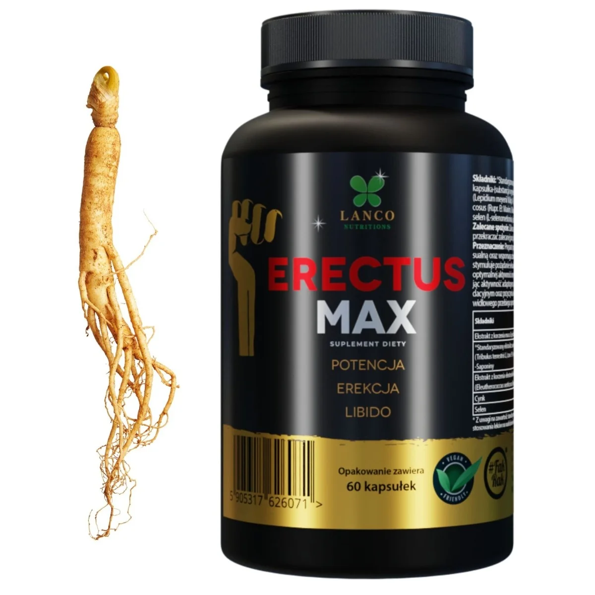 Lanco Nutritions Erectus max 60 kapsułek