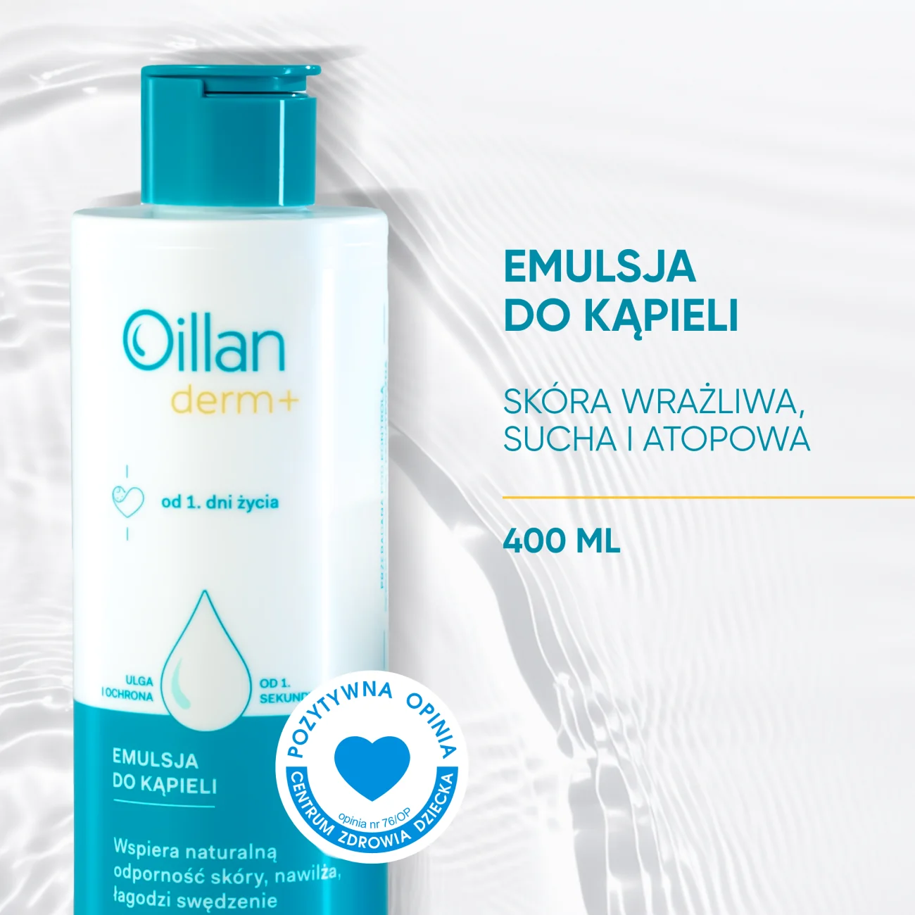 Oillan Derm+ emulsja do kąpieli, 400 ml
