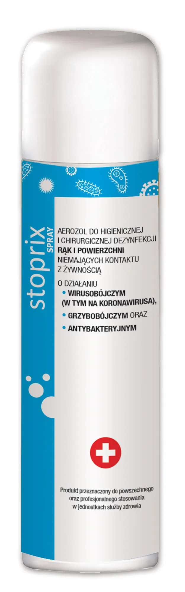 Stoprix, aerozol do dezynfekcji rąk i powierzchni o działaniu wirusobójczym, grzyboboójczym i antybakteryjnym, 150 ml