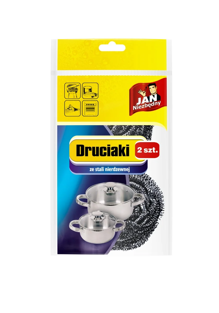 Jan Niezbędny druciaki ze stali nierdzewnej, 2 szt.