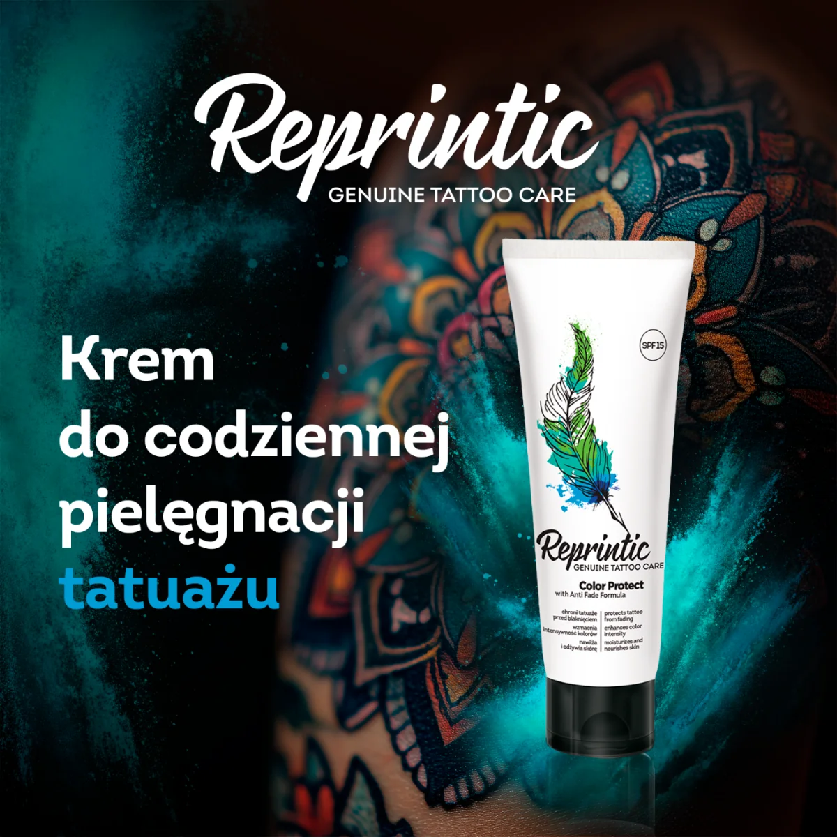 Reprintic Krem ochronny do pielęgnacji tatuaży SPF 15, 100 ml